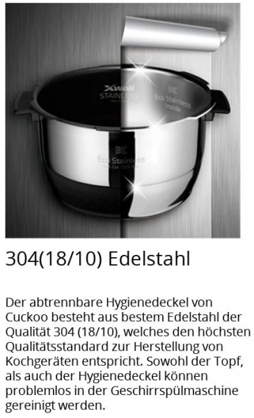 Ersatztopf-Innentopf für CUCKOO Reiskocher CRP-CHSS1009FN